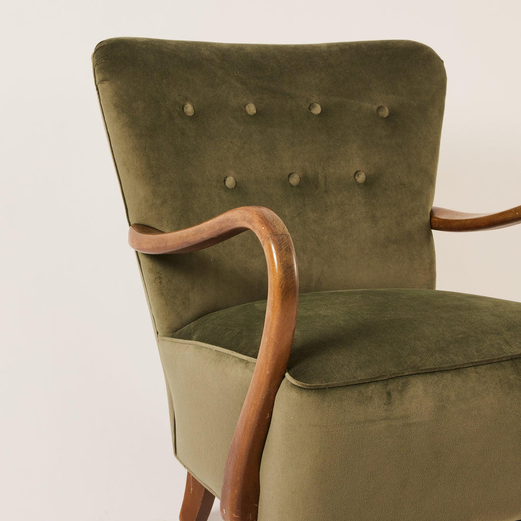SOLD Danish Armchair in Velvet, Afred Christiansen, 1950's