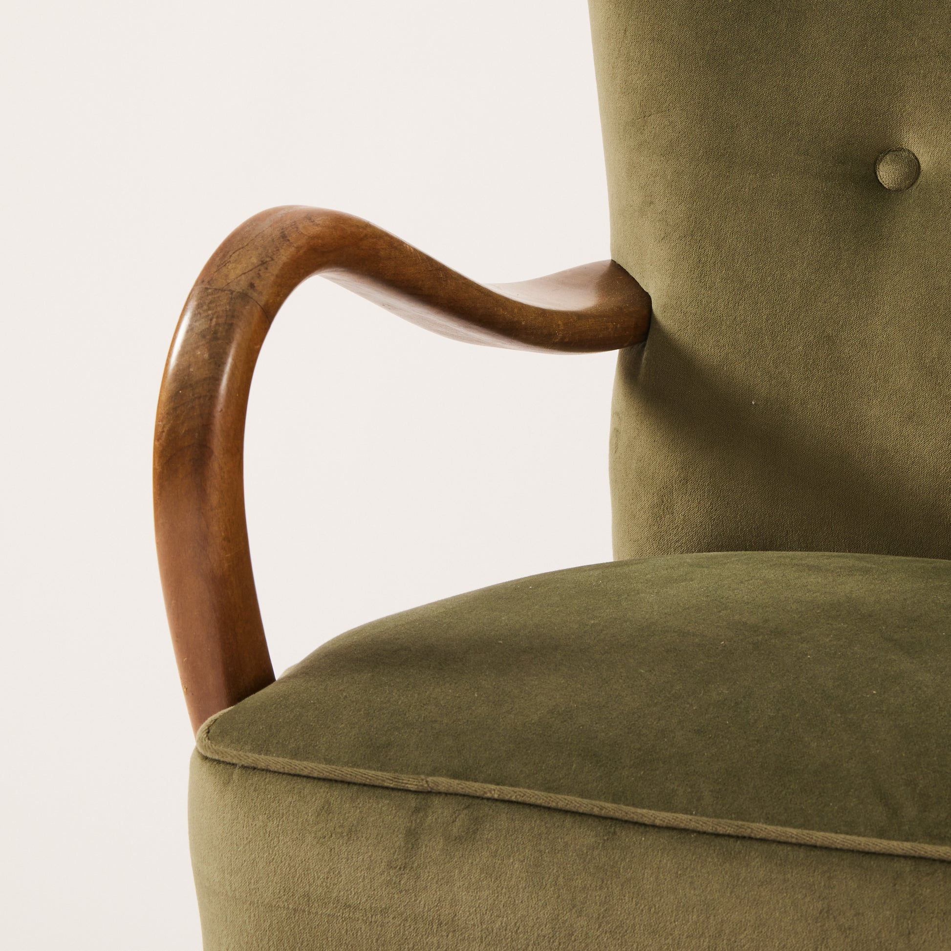 SOLD Danish Armchair in Velvet, Afred Christiansen, 1950's