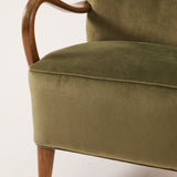 SOLD Danish Armchair in Velvet, Afred Christiansen, 1950's