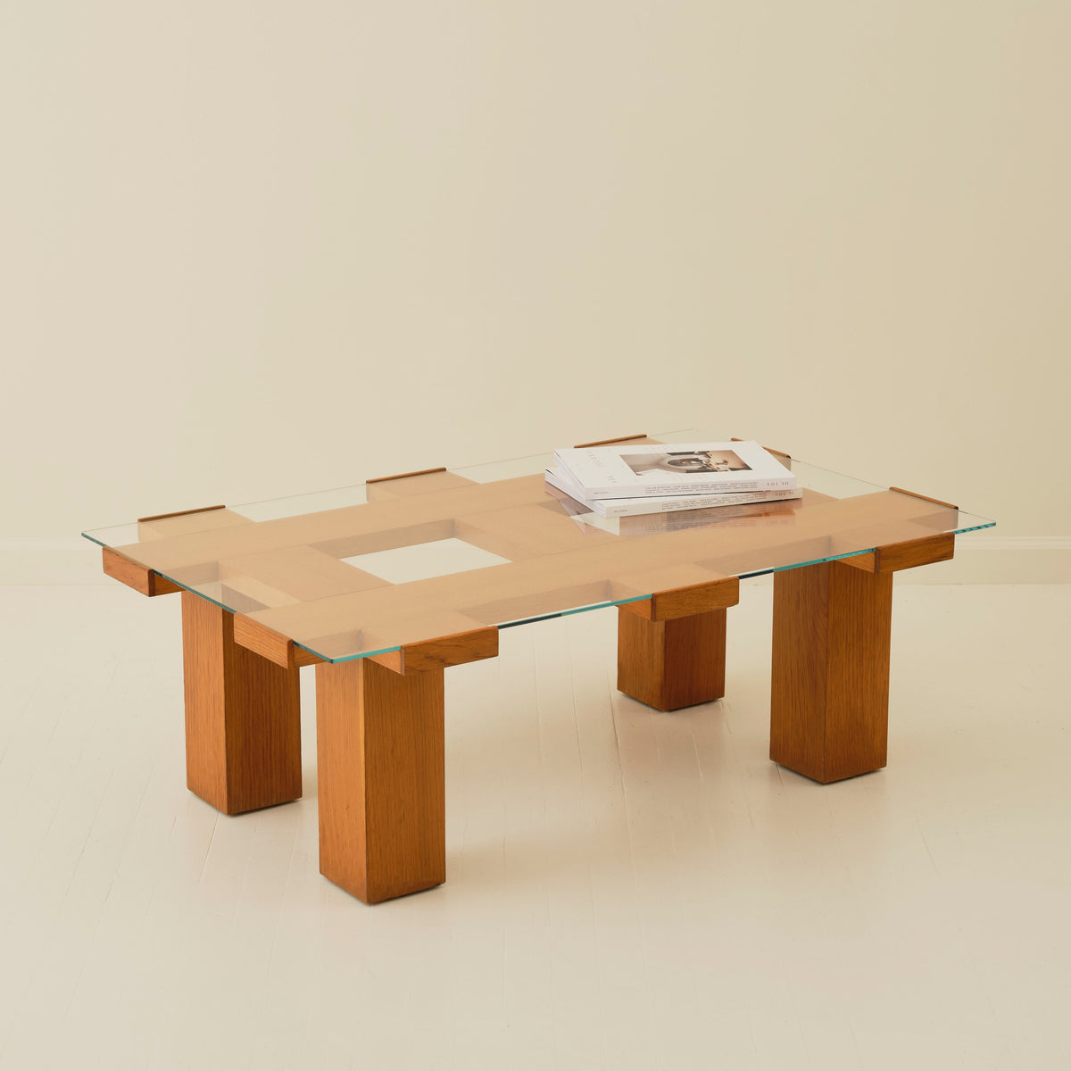 Italian Post Modern Glass Coffee Table, 1970's