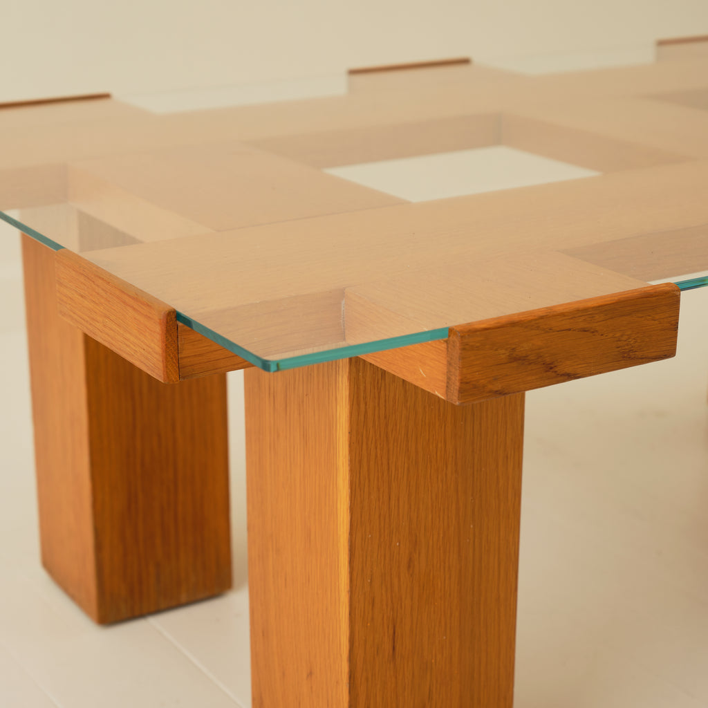 Italian Post Modern Glass Coffee Table, 1970's