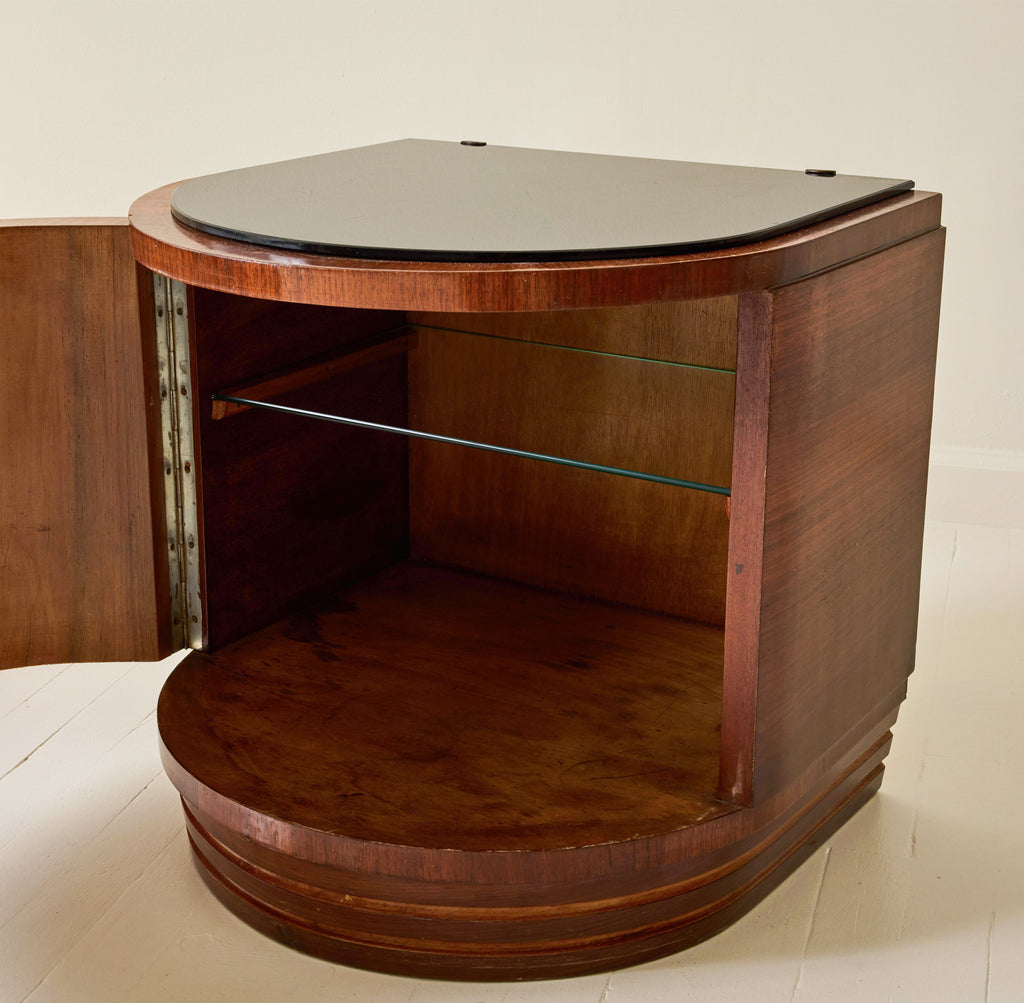 Italian Art Deco Bedside Tables, a pair, 1940s