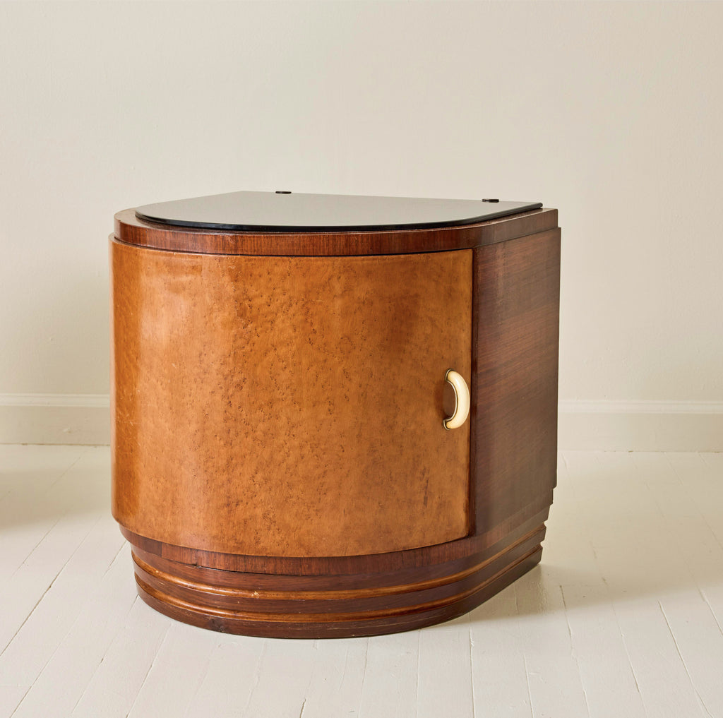 Italian Art Deco Bedside Tables, a pair, 1940s