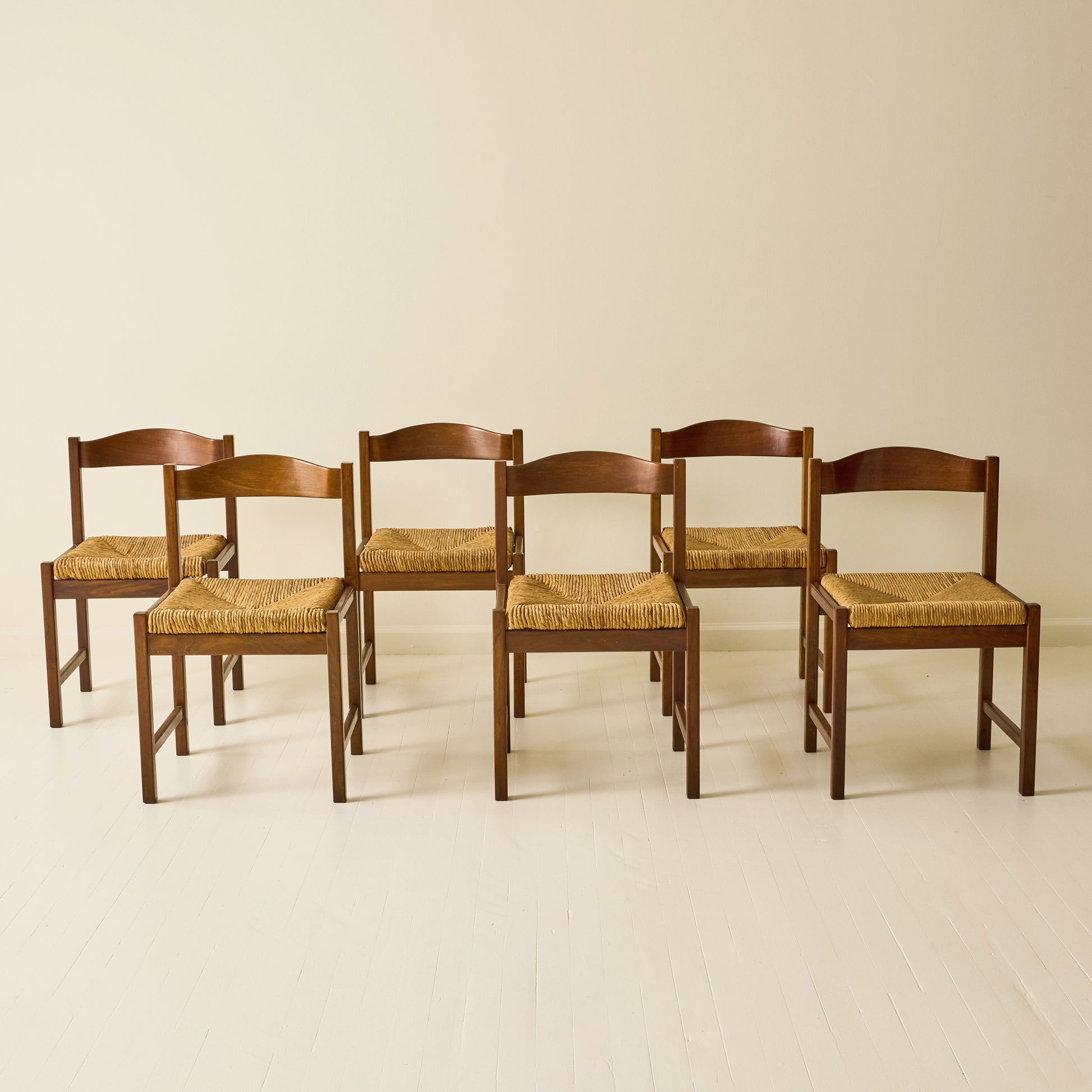 Giovanni Michelucci "Torbecchia" Series Dining Chairs by Poltronova, Set of 6, 1960s