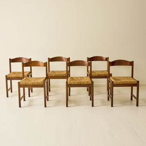 Giovanni Michelucci "Torbecchia" Series Dining Chairs by Poltronova, Set of 6, 1960s
