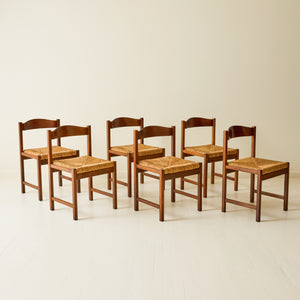 Giovanni Michelucci "Torbecchia" Series Dining Chairs by Poltronova, Set of 6, 1960s