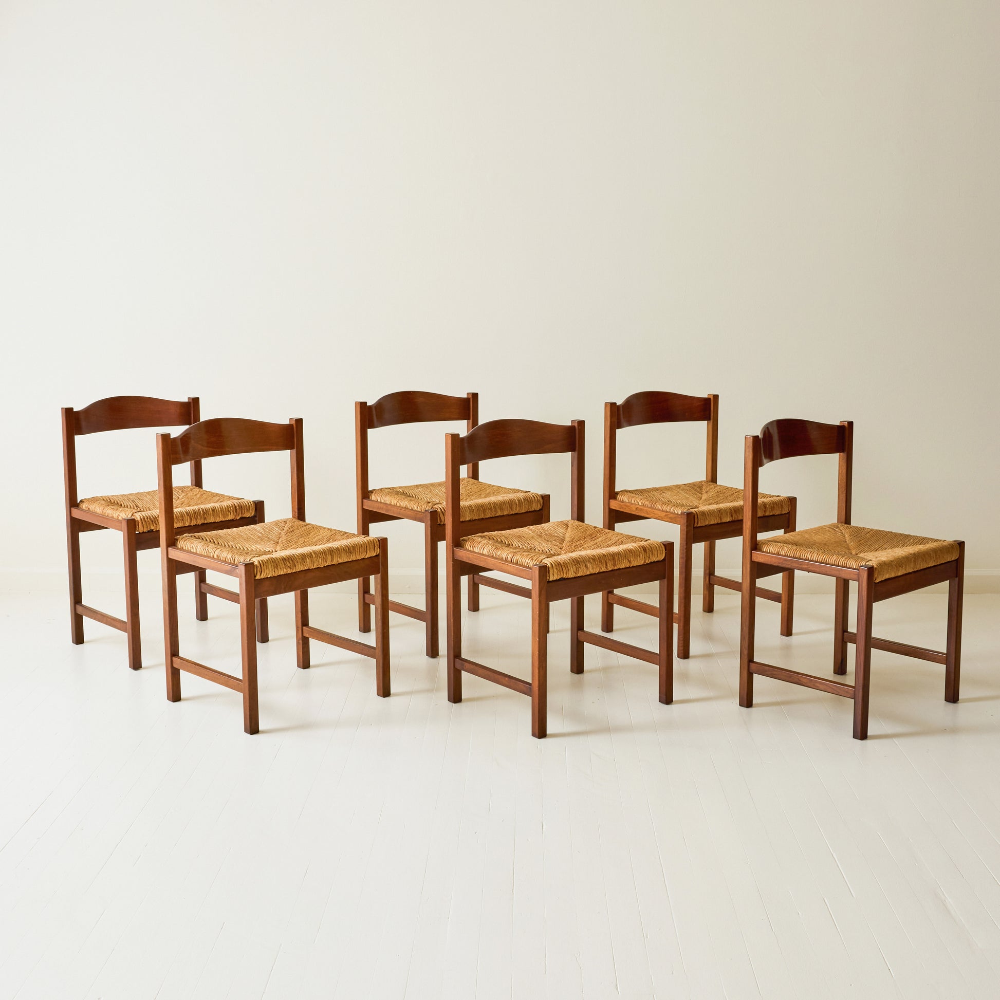 Giovanni Michelucci "Torbecchia" Series Dining Chairs by Poltronova, Set of 6, 1960s