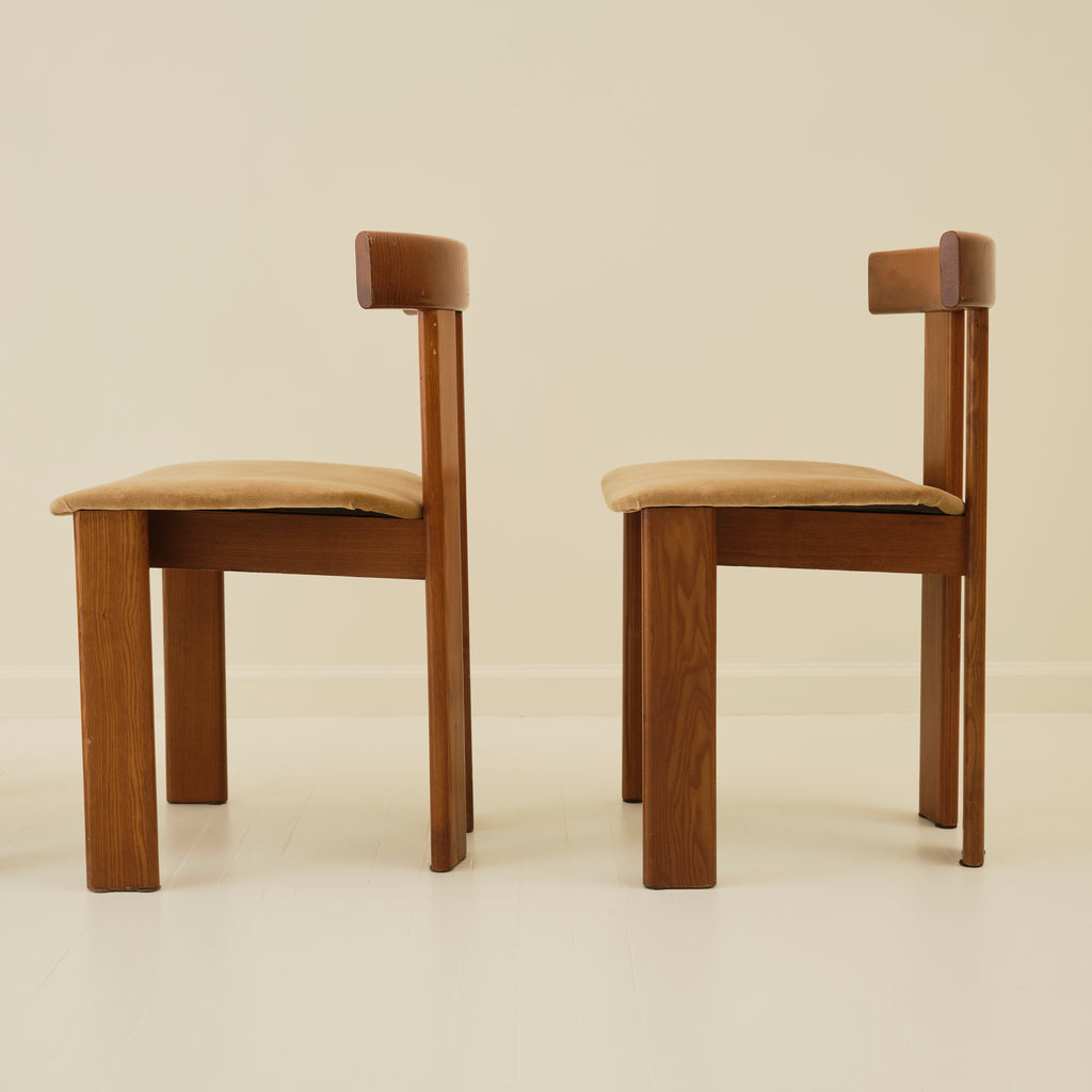 Luigi Vaghi Dining in Walnut, set of 6,  Italy 1960s