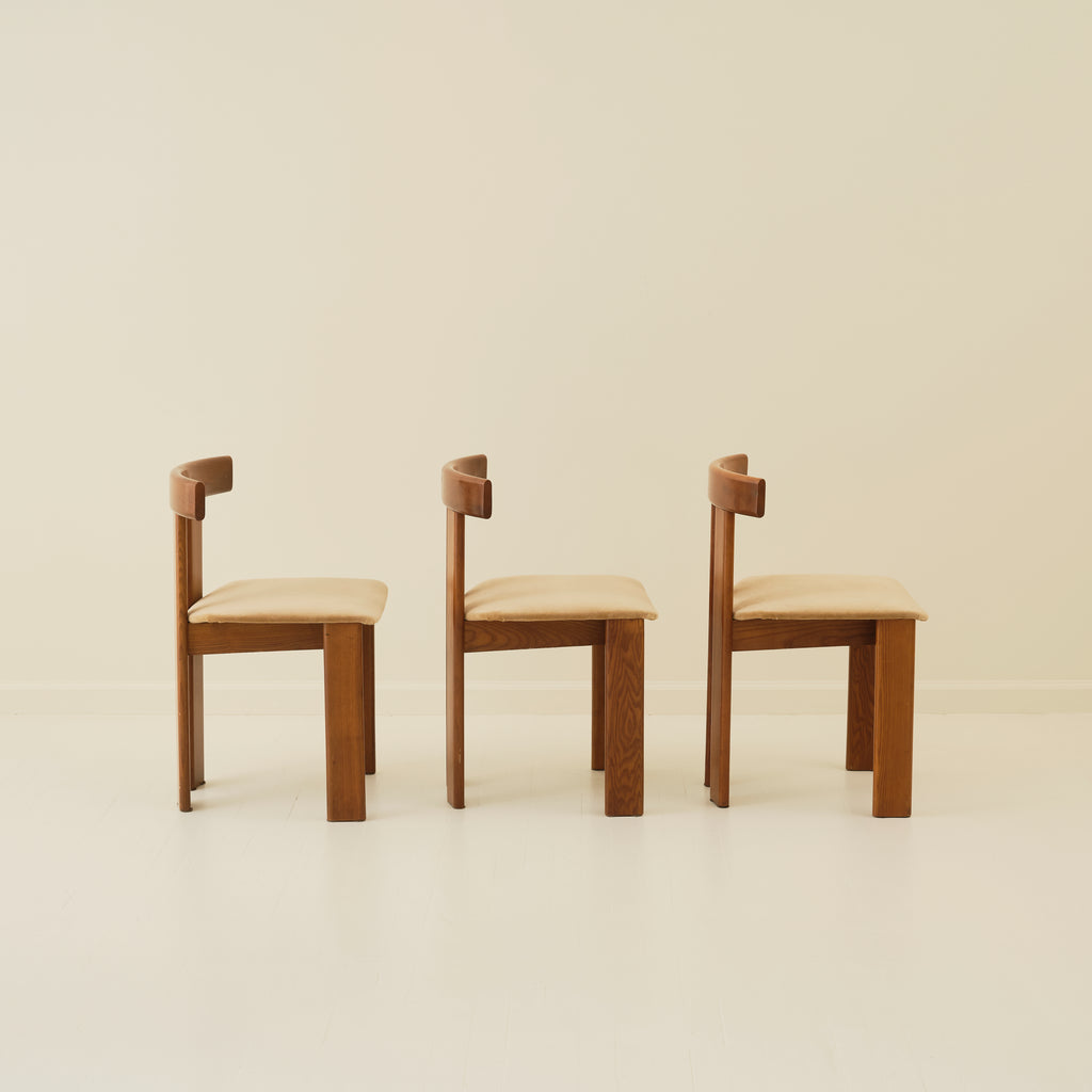 Luigi Vaghi Dining in Walnut, set of 6,  Italy 1960s