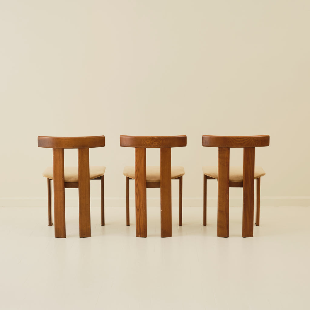 Luigi Vaghi Dining in Walnut, set of 6,  Italy 1960s