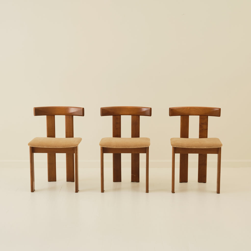 Luigi Vaghi Dining in Walnut, set of 6,  Italy 1960s
