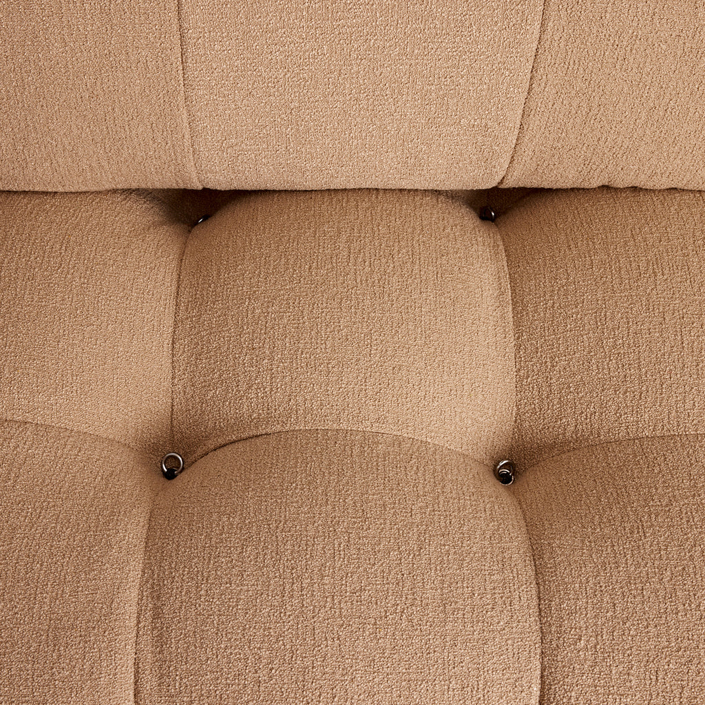 SOLD Mario Bellini "Camaleonda" Sofa, 1970s Vintage Mid Century Modular Sofa in Light Camel Boucle, C&B Italia
