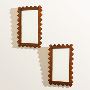 Italian Handcrafted Mirrors, a pair, 1960s