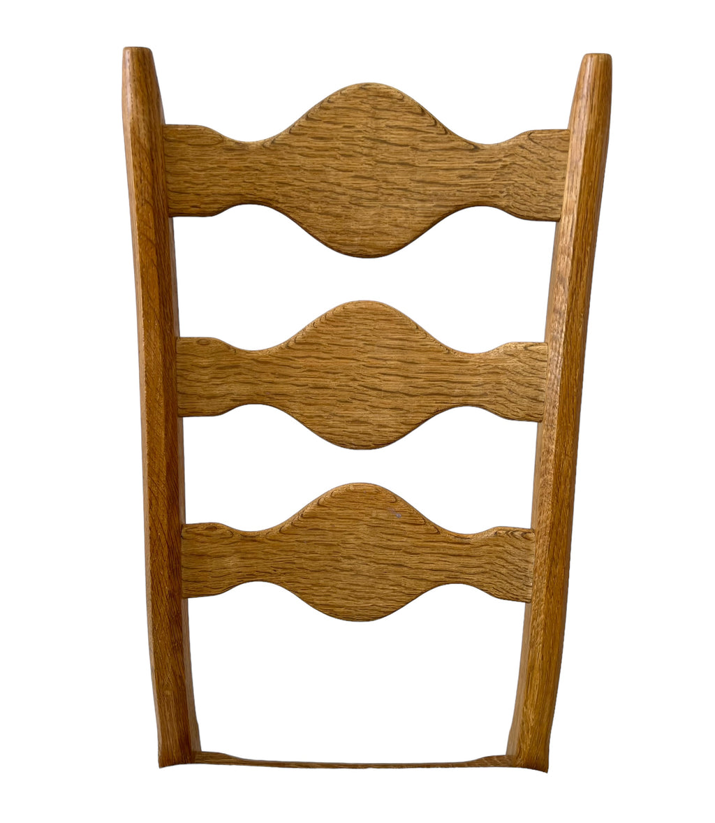 Henning Kjærnulf Oak "Razorblade" Chairs, 1960s Vintage Danish Mid Century for EG Kvalitetsmøbel, Set of 6