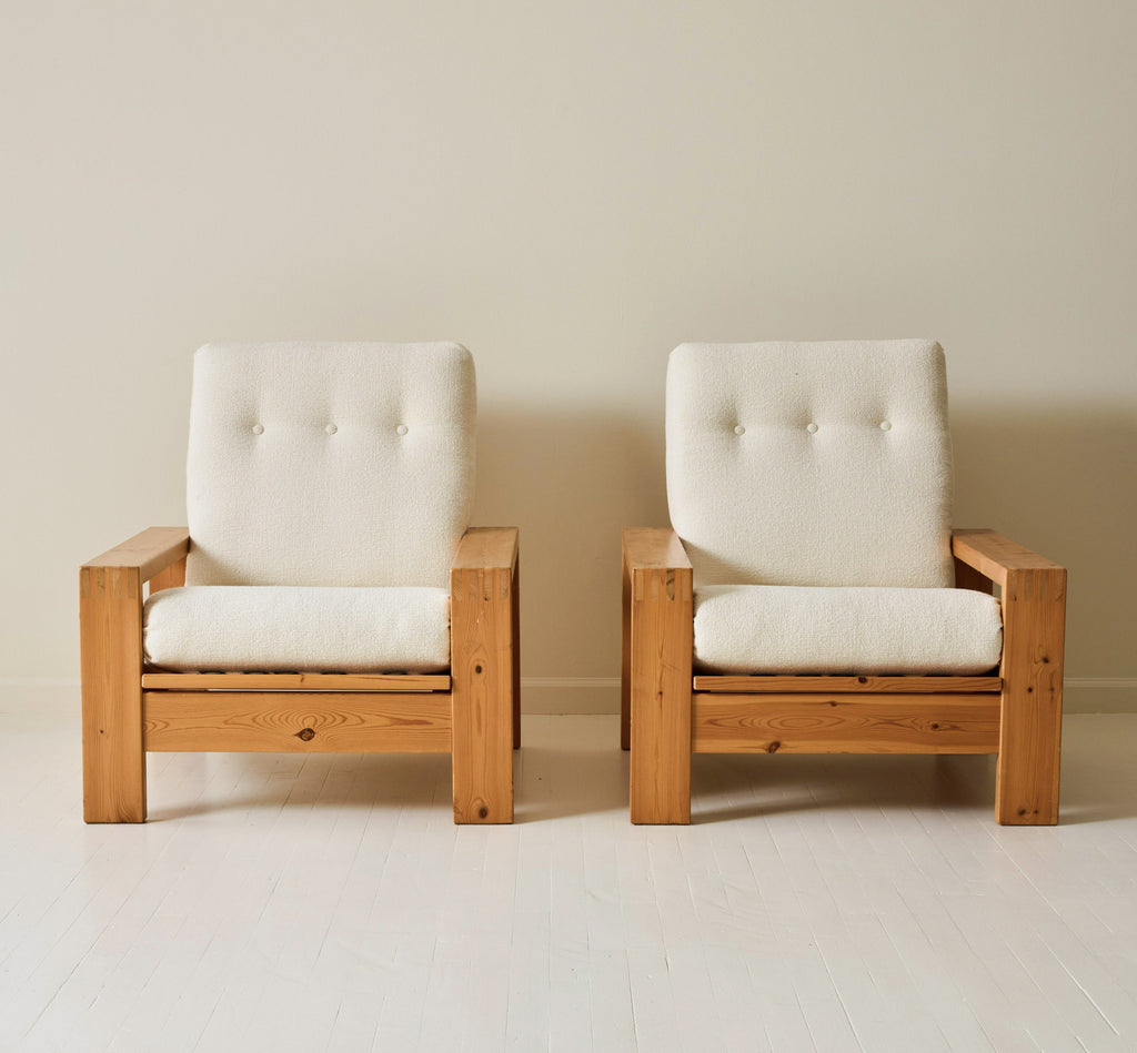 Swedish Pine Chairs, a pair, 1970s