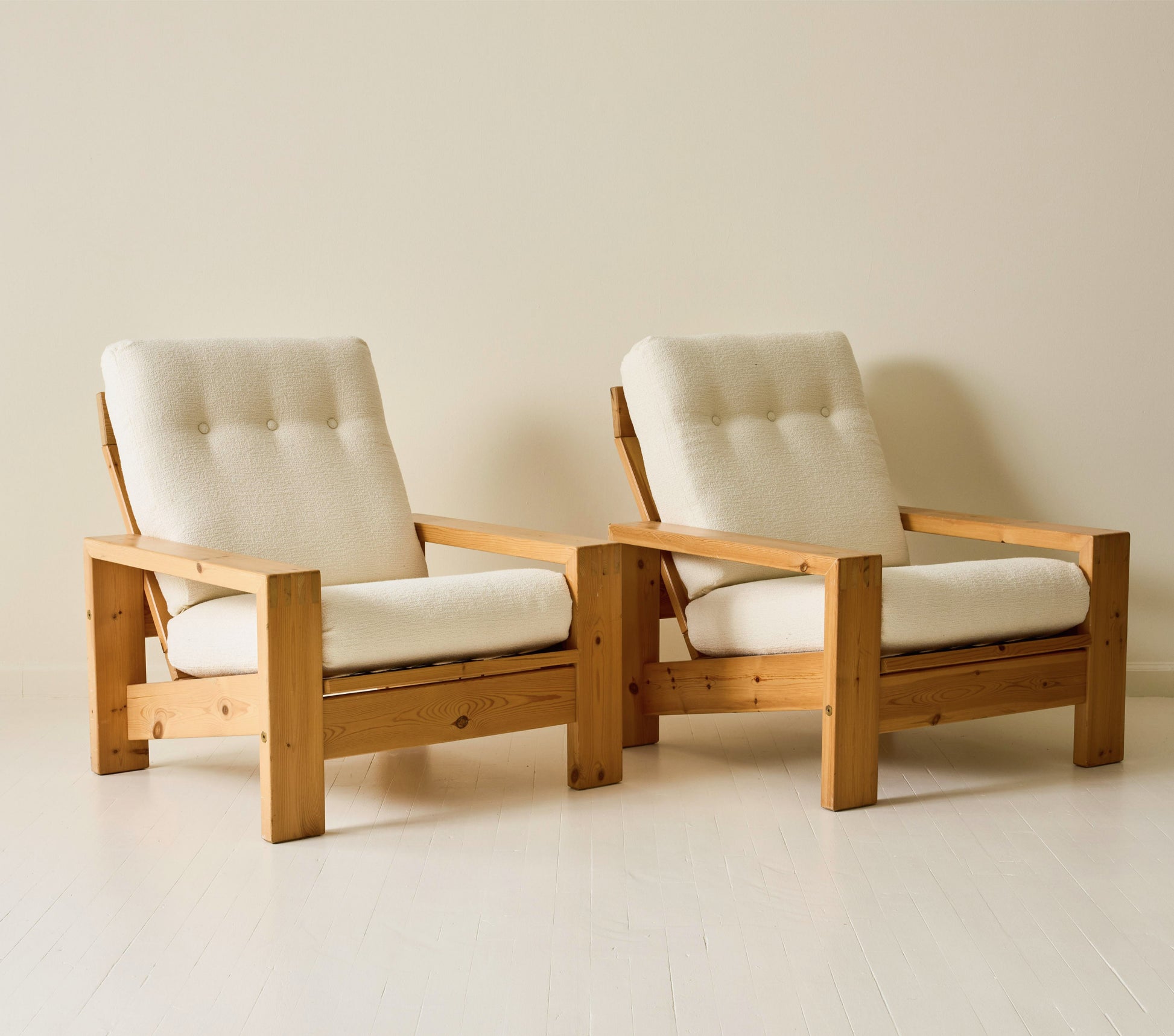 Swedish Pine Chairs, a pair, 1970s