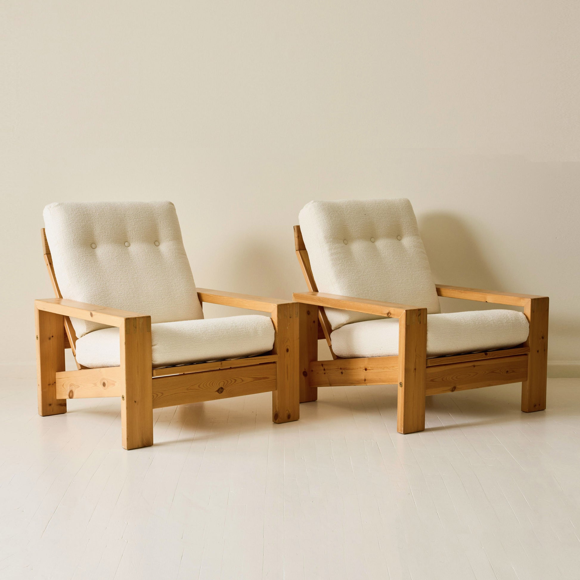 Swedish Pine Chairs, a pair, 1970s