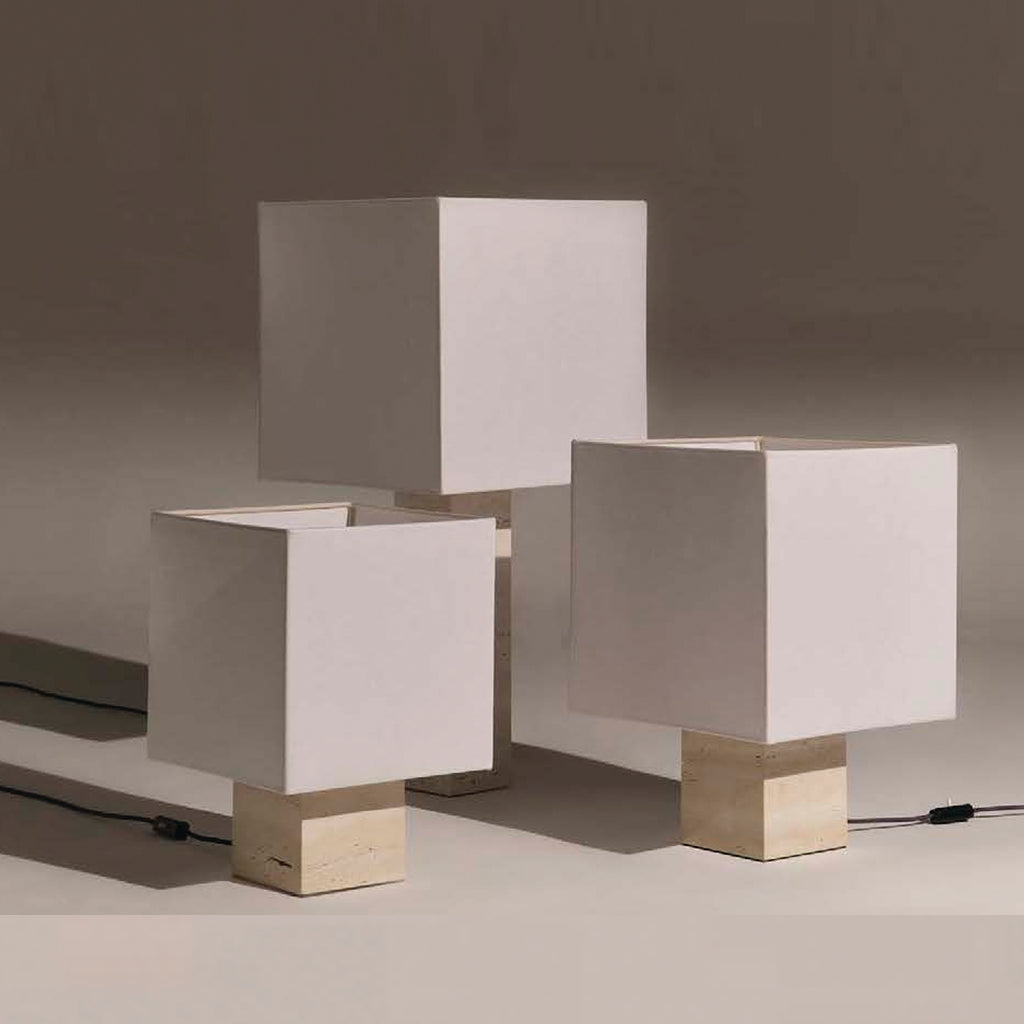 Roma Squared Small Table Lamp by Nassi Lamps