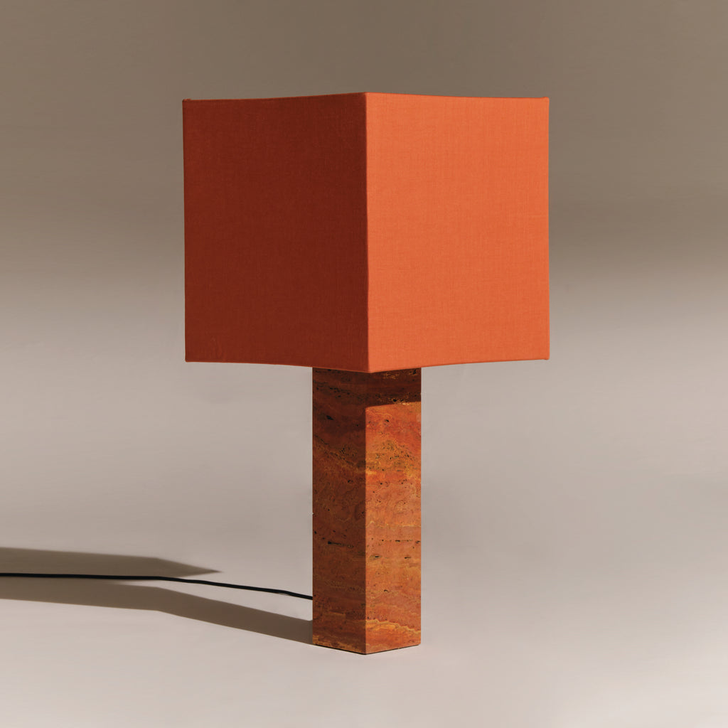 Roma Squared Large White Table Lamp by Nassi Lamps