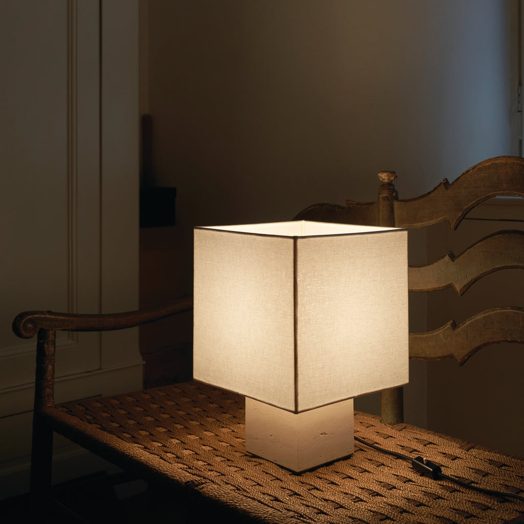 Roma Squared Small Table Lamp by Nassi Lamps