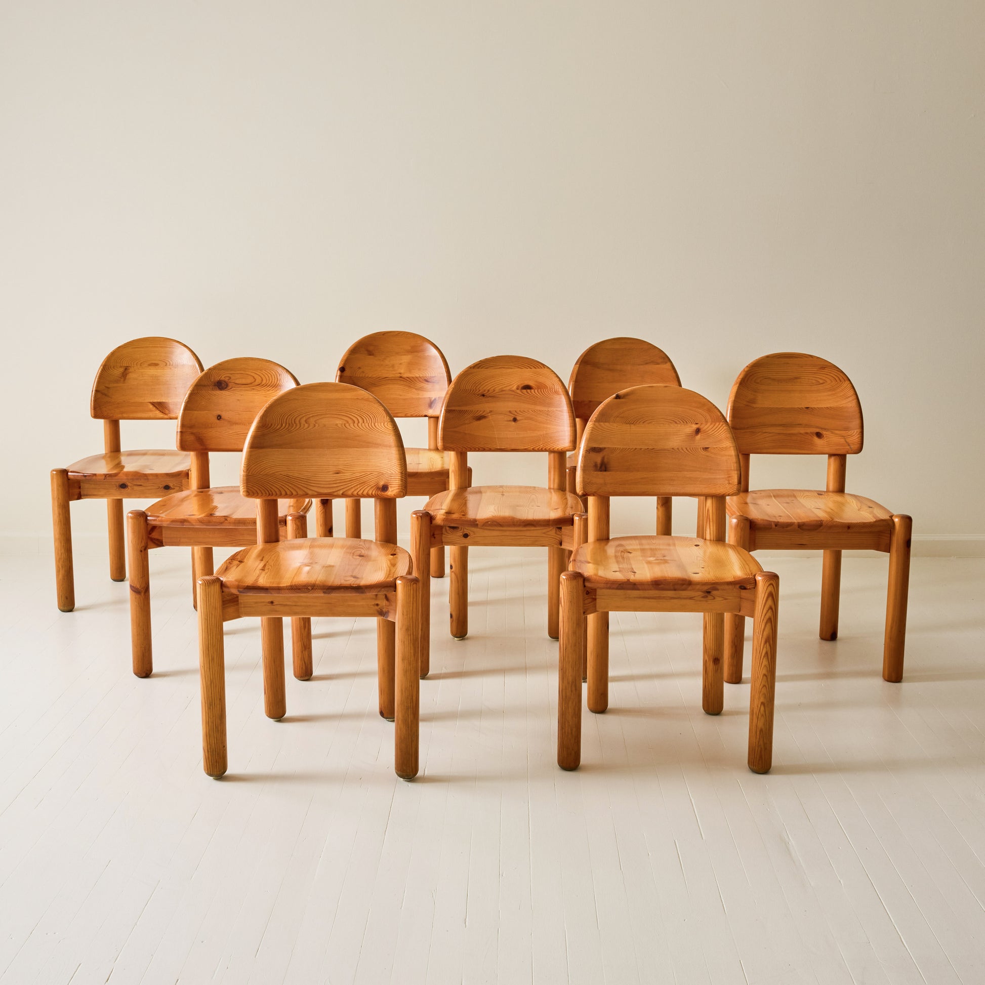 Rainer Daumiller Pine Dining Chairs, set of 6, 1970s