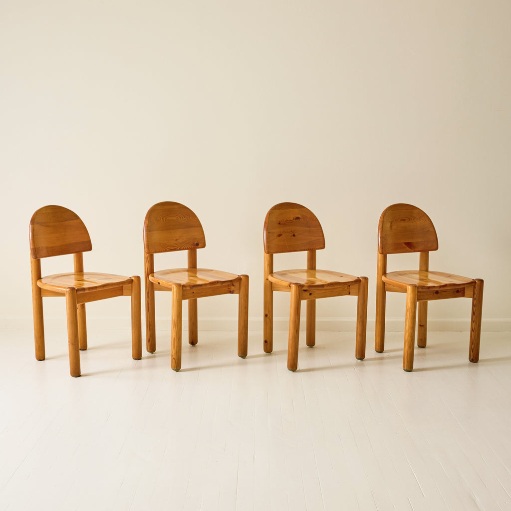 Rainer Daumiller Pine Dining Chairs, set of 6, 1970s