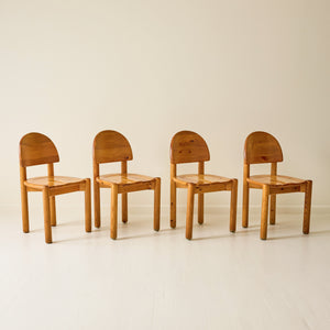 Rainer Daumiller Pine Dining Chairs, set of 6, 1970s