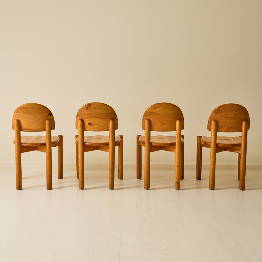 Rainer Daumiller Pine Dining Chairs, set of 6, 1970s