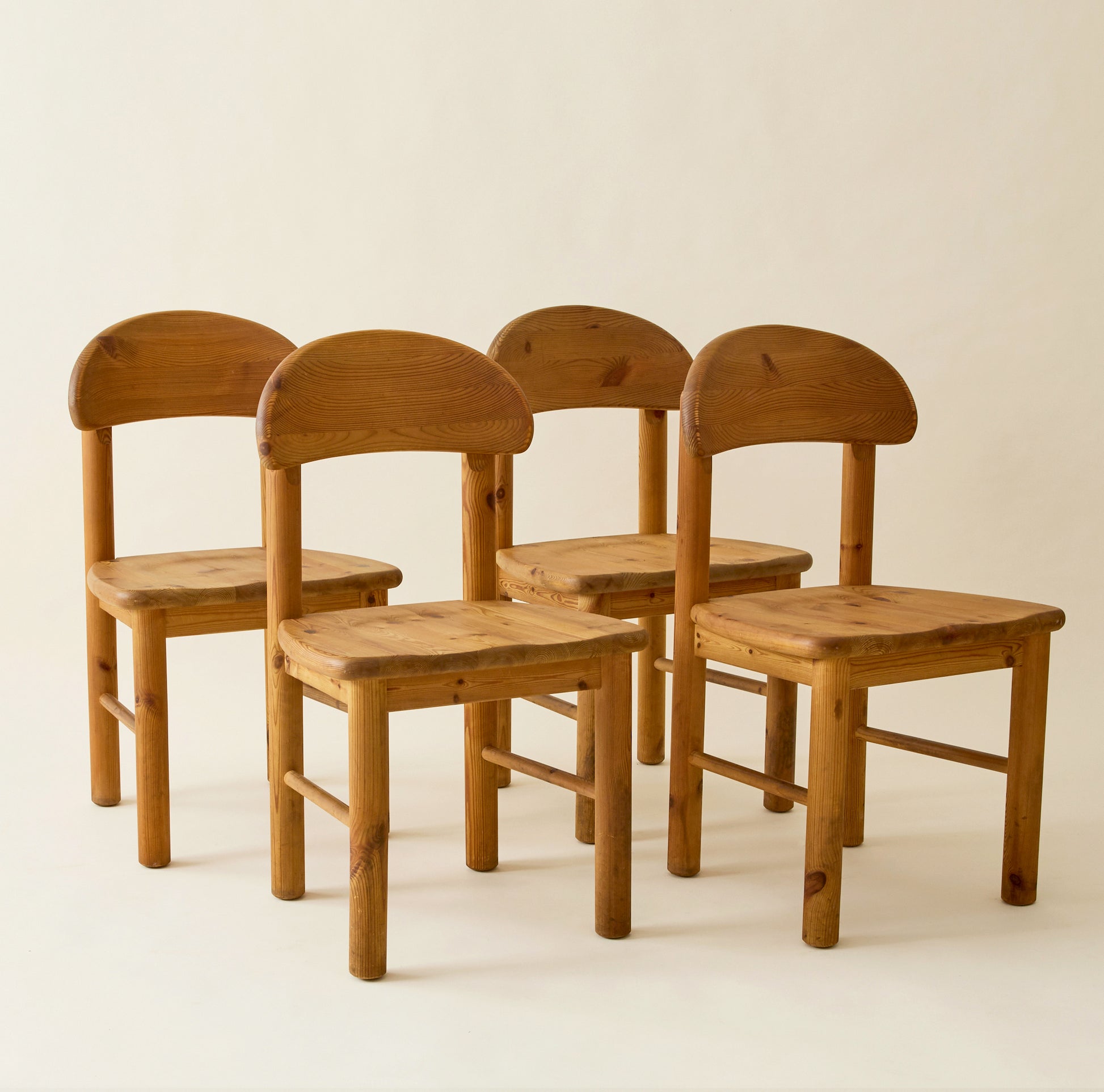 Rainer Daumiller Danish Solid Pine Dining Chairs, Set of 6, 1960s