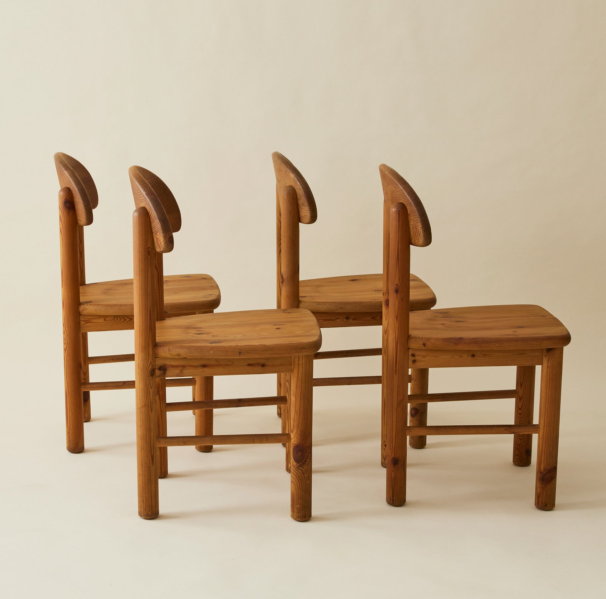 Rainer Daumiller Danish Solid Pine Dining Chairs, Set of 6, 1960s