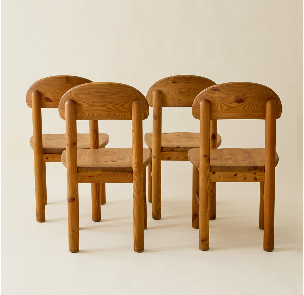 Rainer Daumiller Danish Solid Pine Dining Chairs, Set of 6, 1960s