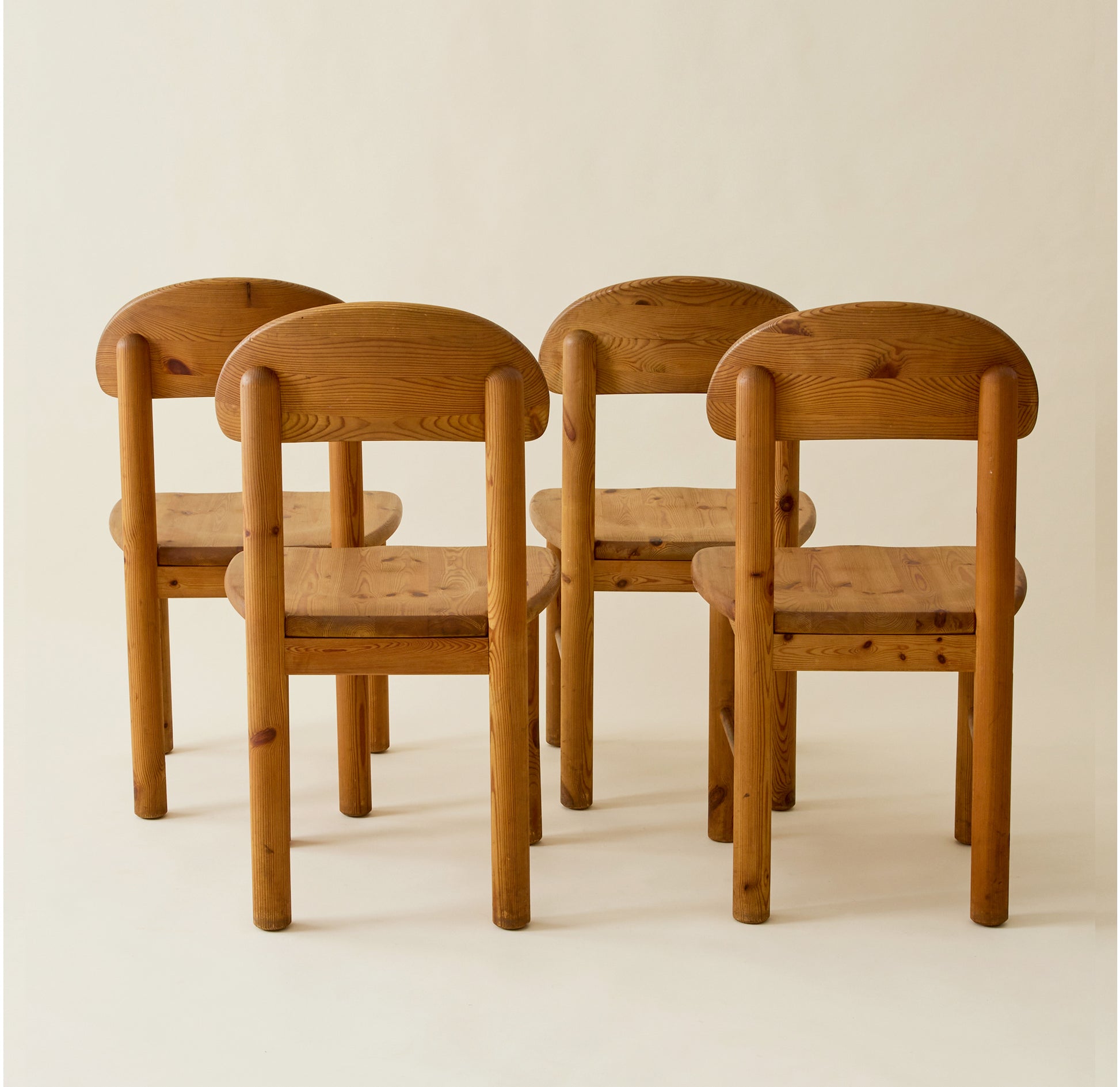Rainer Daumiller Danish Solid Pine Dining Chairs, Set of 6, 1960s