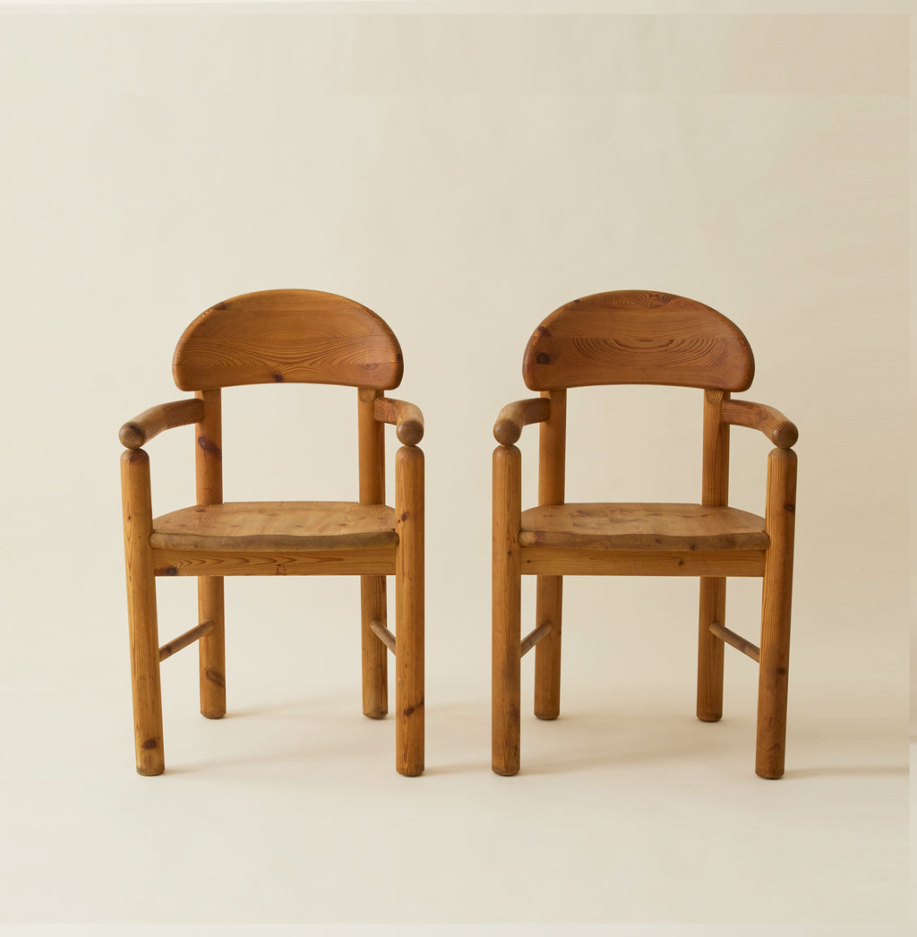 Rainer Daumiller Danish Solid Pine Dining Chairs, Set of 6, 1960s