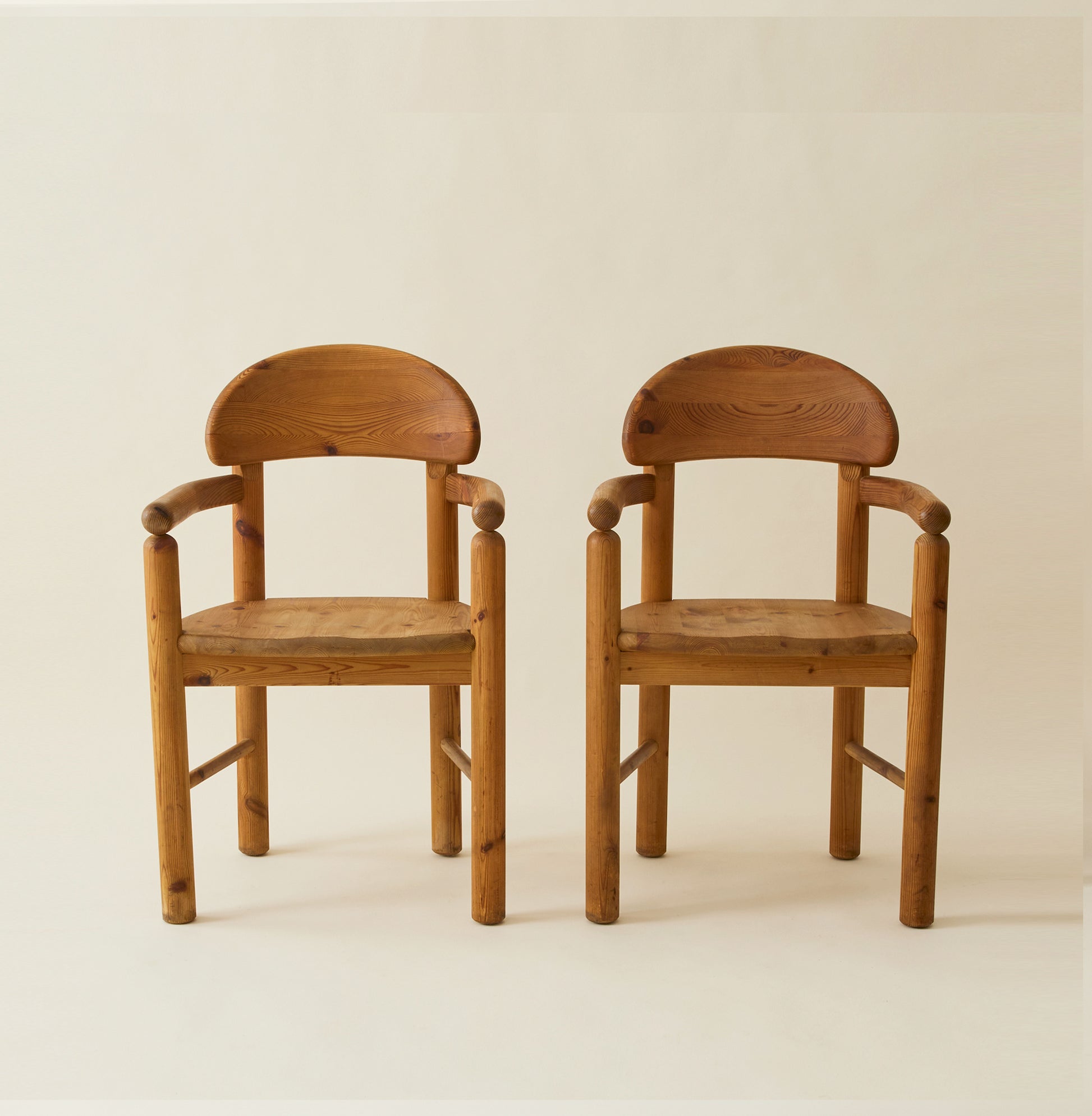 Rainer Daumiller Danish Solid Pine Dining Chairs, Set of 6, 1960s