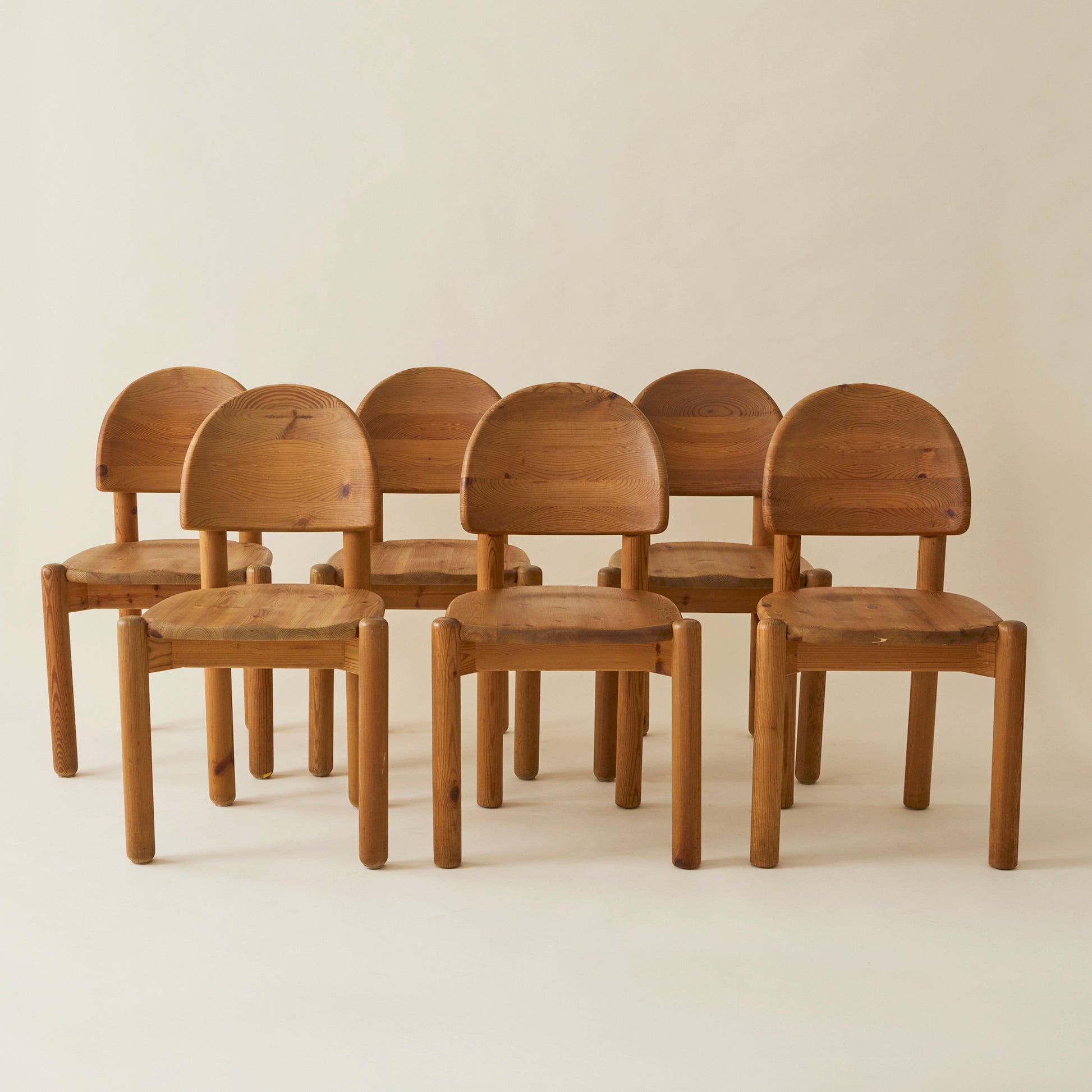 Rainer Daumiller Danish Pine Dining Chairs, Set of 6, 1970's
