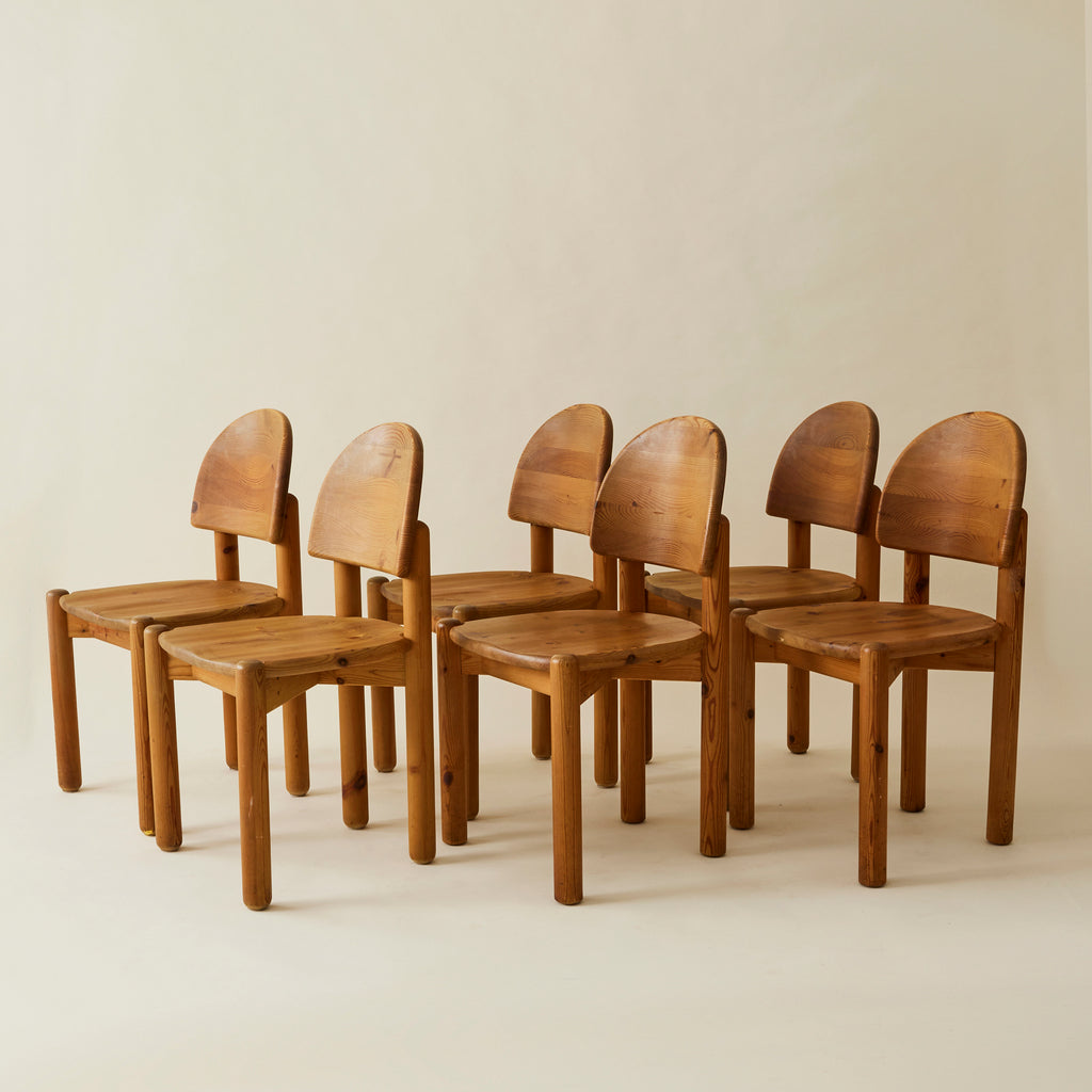 Rainer Daumiller Danish Pine Dining Chairs, Set of 6, 1970's