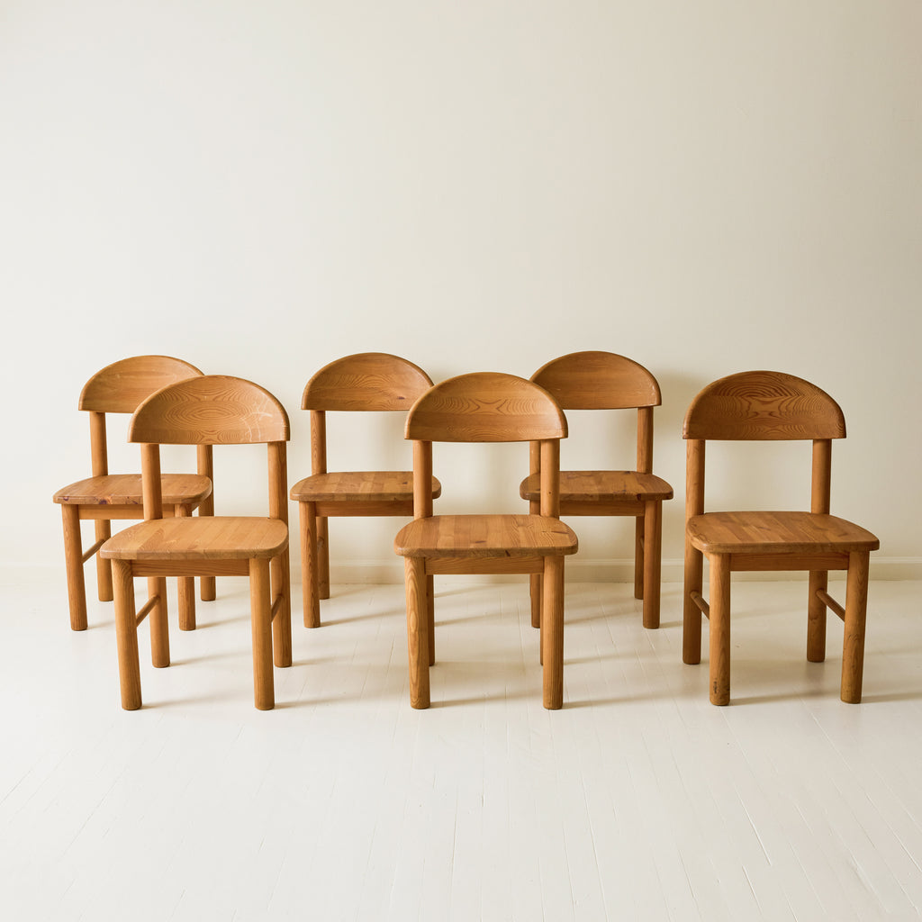 Rainer Daumiller Pine Dining Chairs, set of 6, 1970s