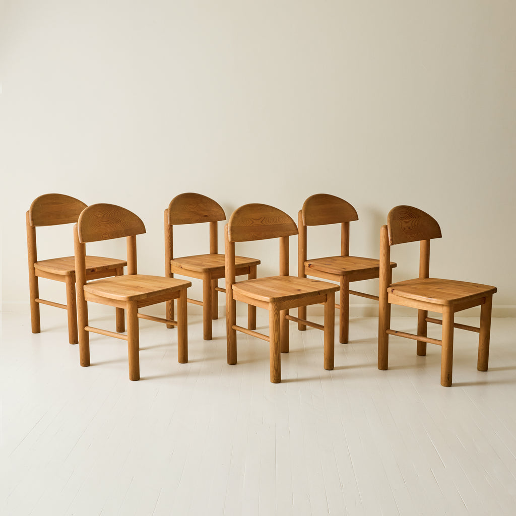 Rainer Daumiller Pine Dining Chairs, set of 6, 1970s