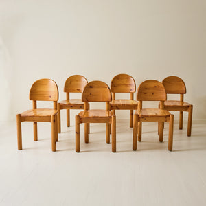Rainer Daumiller Pine Dining Chairs, set of 6, 1970s