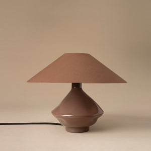 Brown Conical Glass Table Lamp by Los Objetos Decorativos
