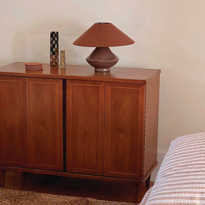 Brown Conical Glass Table Lamp by Los Objetos Decorativos