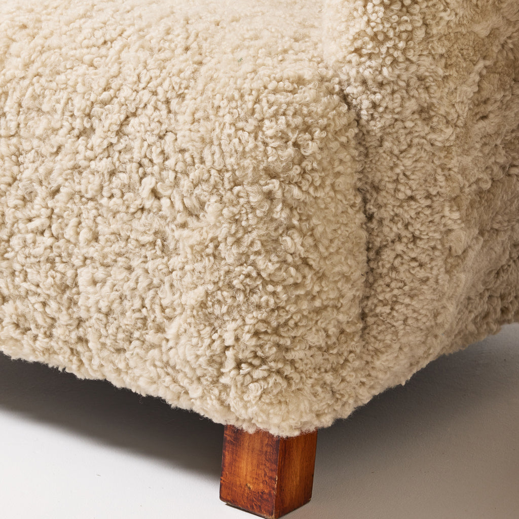 Danish Shearling Lounge Chairs, a pair, 1940s