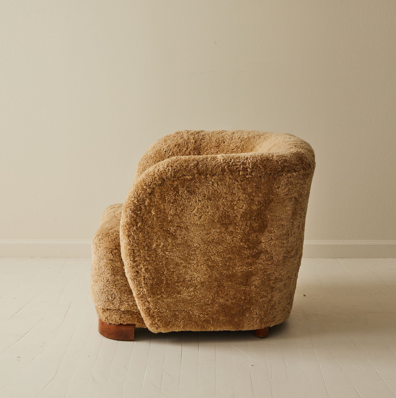 Danish Sheepskin Club Chair, 1930-40's.
