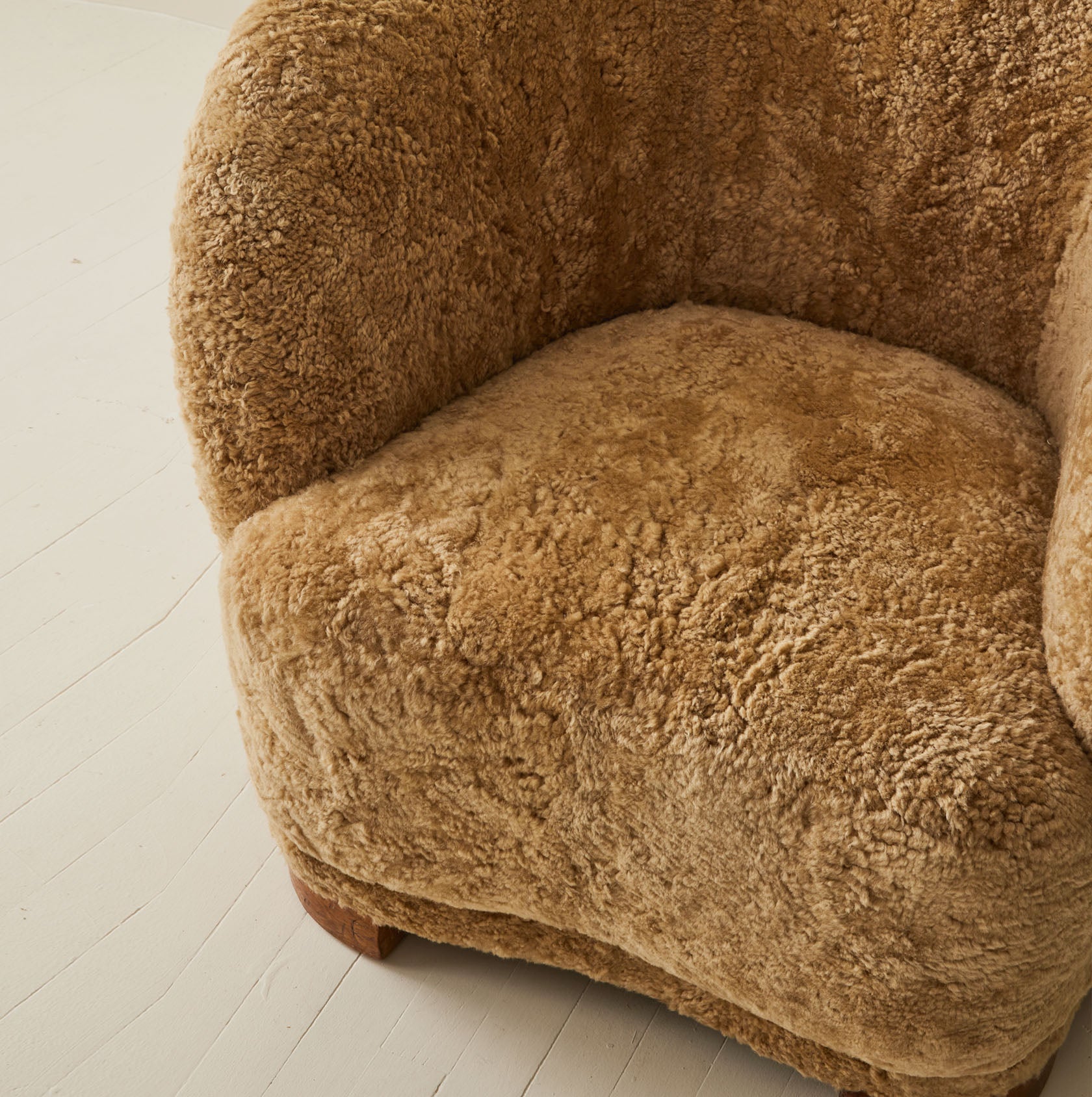 Danish Sheepskin Club Chair, 1930-40's.
