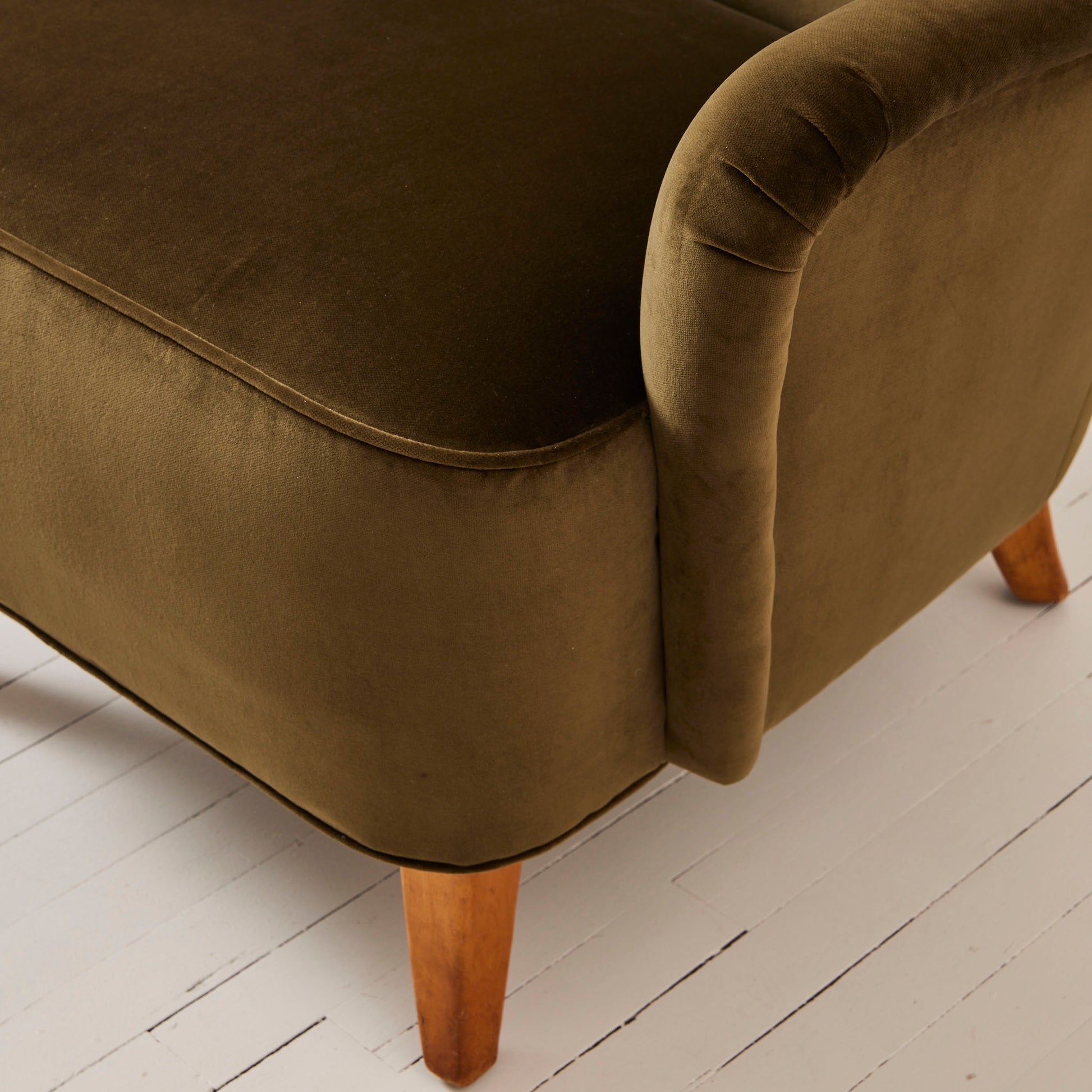 SOLD Danish Easy Chairs Mid Century Modern in Velvet 1940's