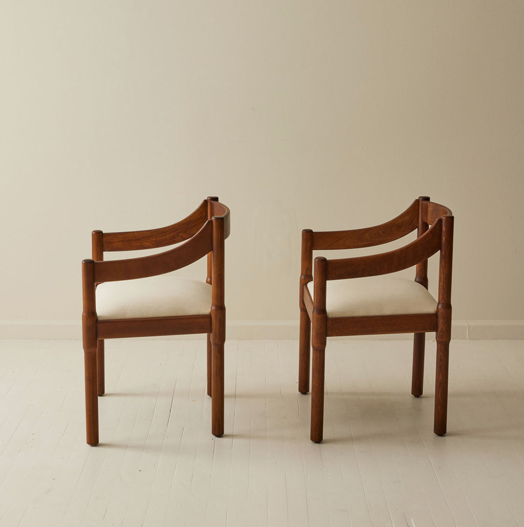 Vico Magistretti "Carimate" Chairs, 1960's, a pair