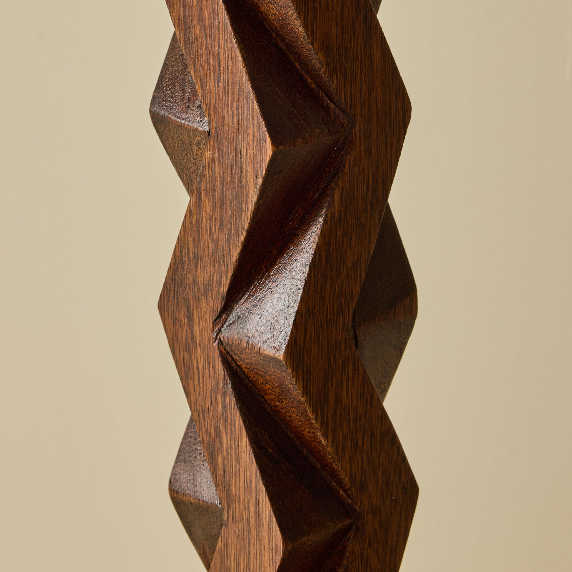 French Wood Carved Art Deco Lamp