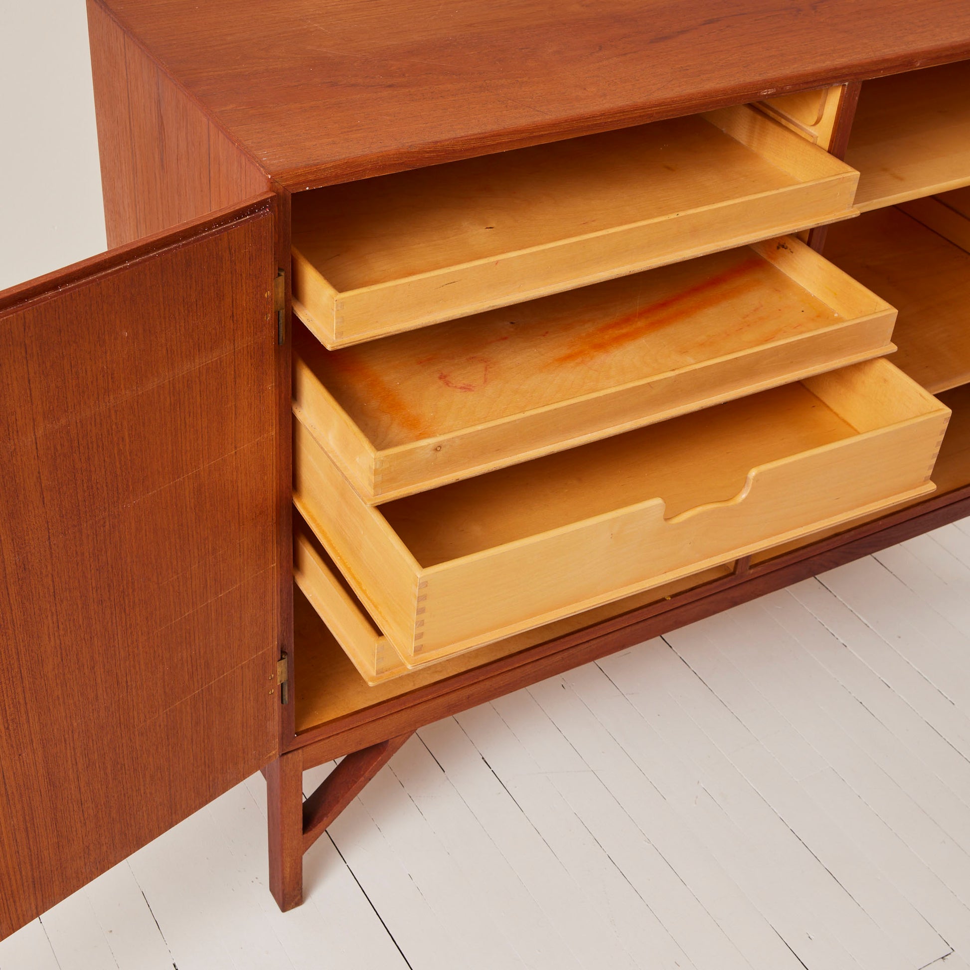 SOLD Borge Mogensen Teak Sideboard "China Cabinet" FDB Møbler 1950s
