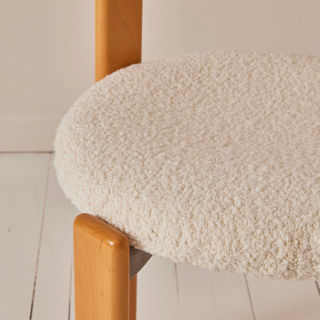 Bruno Rey Vintage Chairs by Dietiker, Beech Frame and Boucle Seat, 1971 - Set of 4