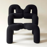 Terje Ekstrom, Post Modern "Ekstrem" Chair, Steel and Foam With Wool Knitted Upholstery, 1980's